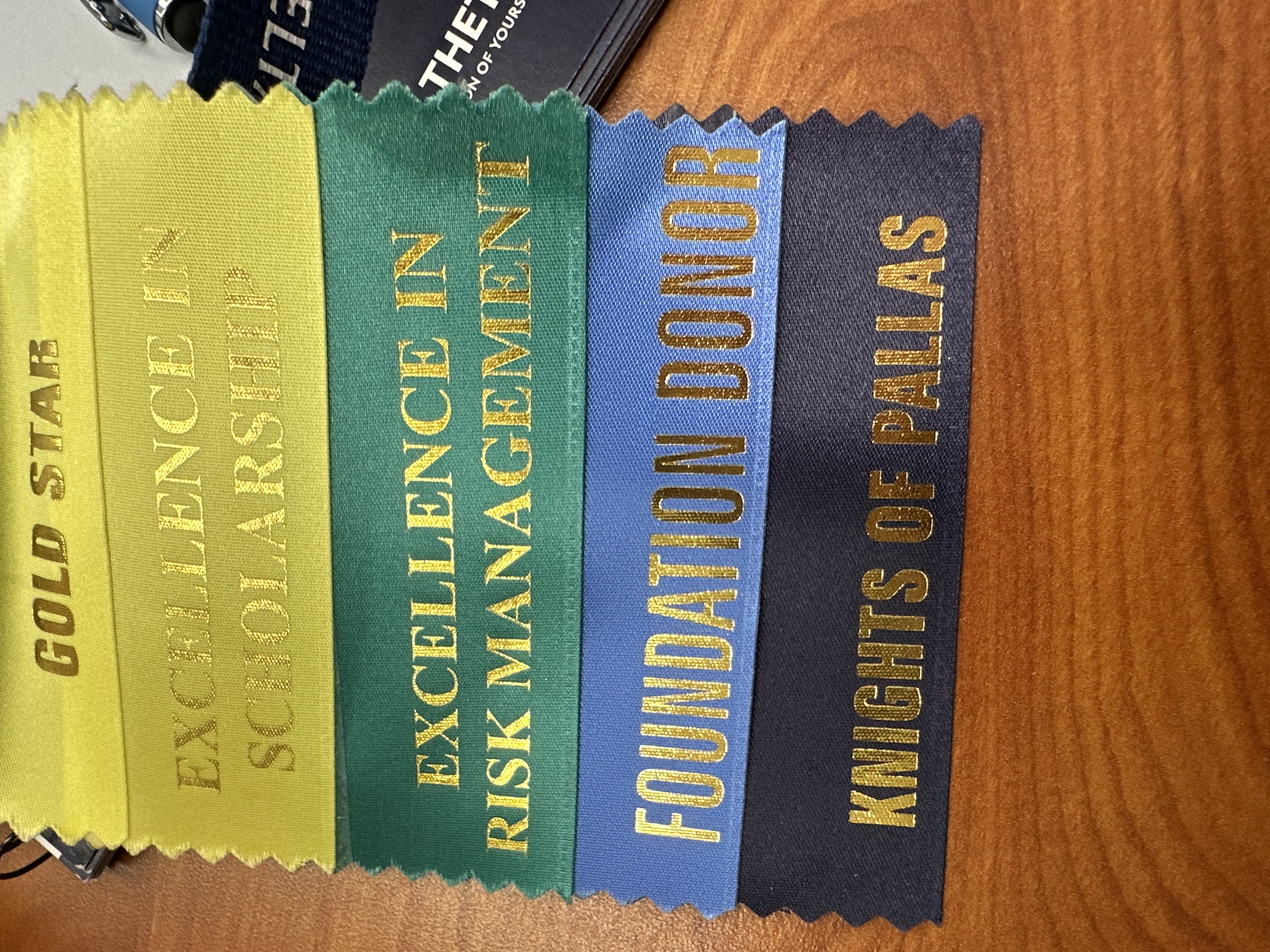 My name tag and ribbons