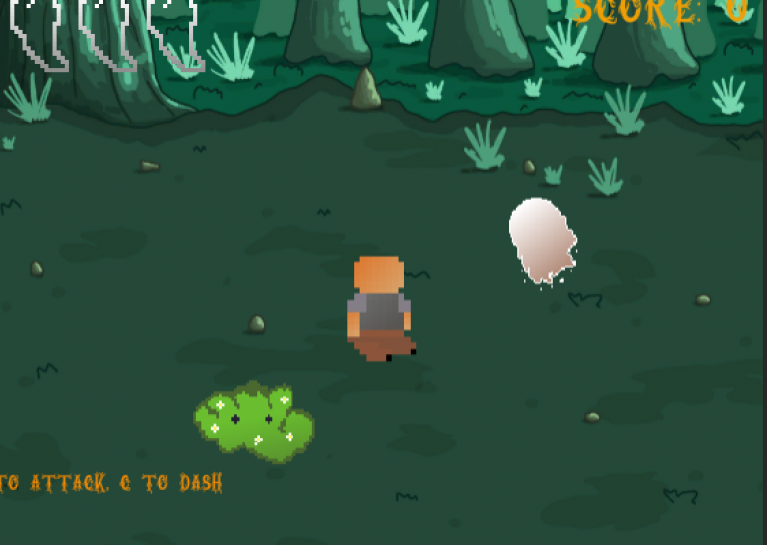 In-game screenshot of the player idle's animation